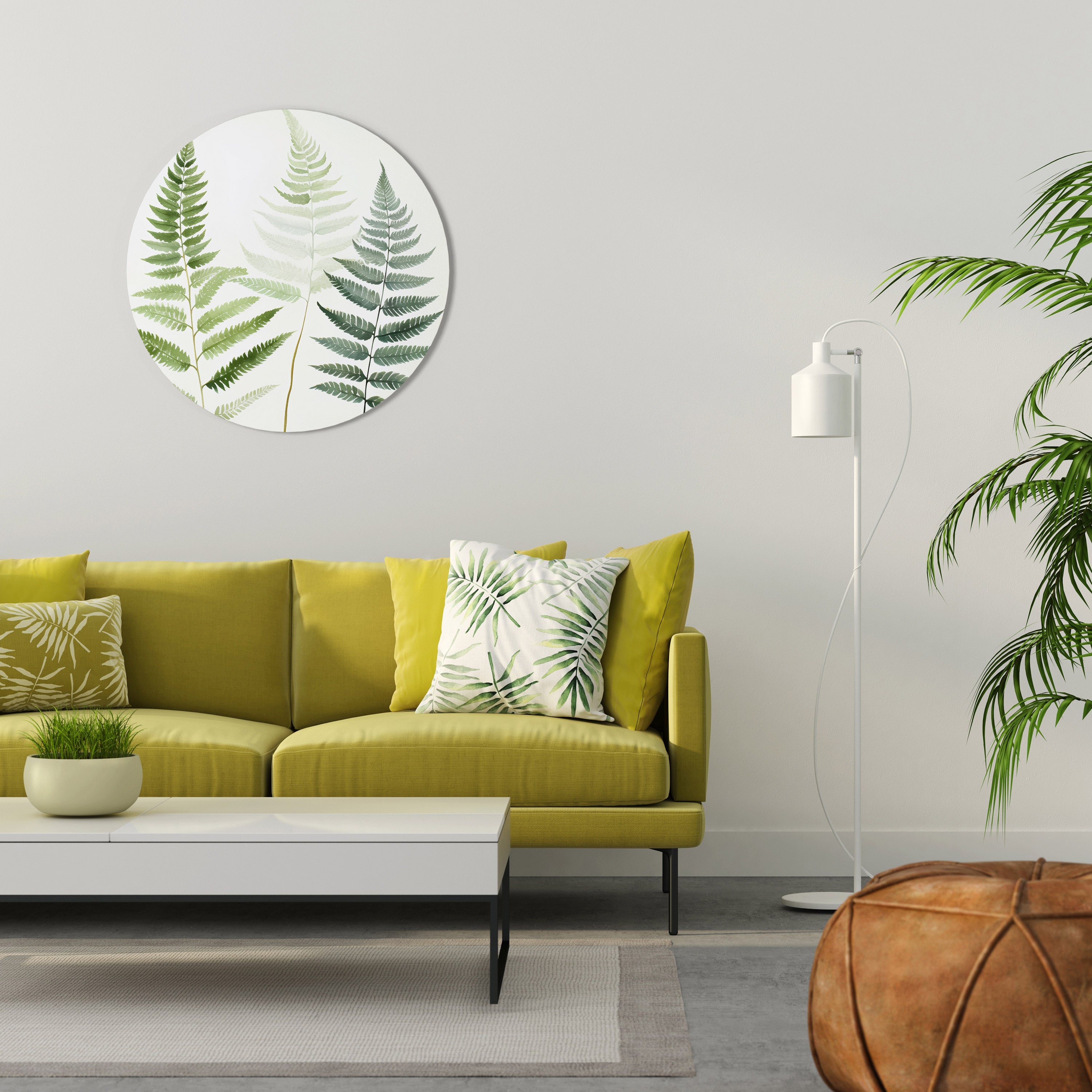 FERN MAJESTY Quadro Redondo Decorativo