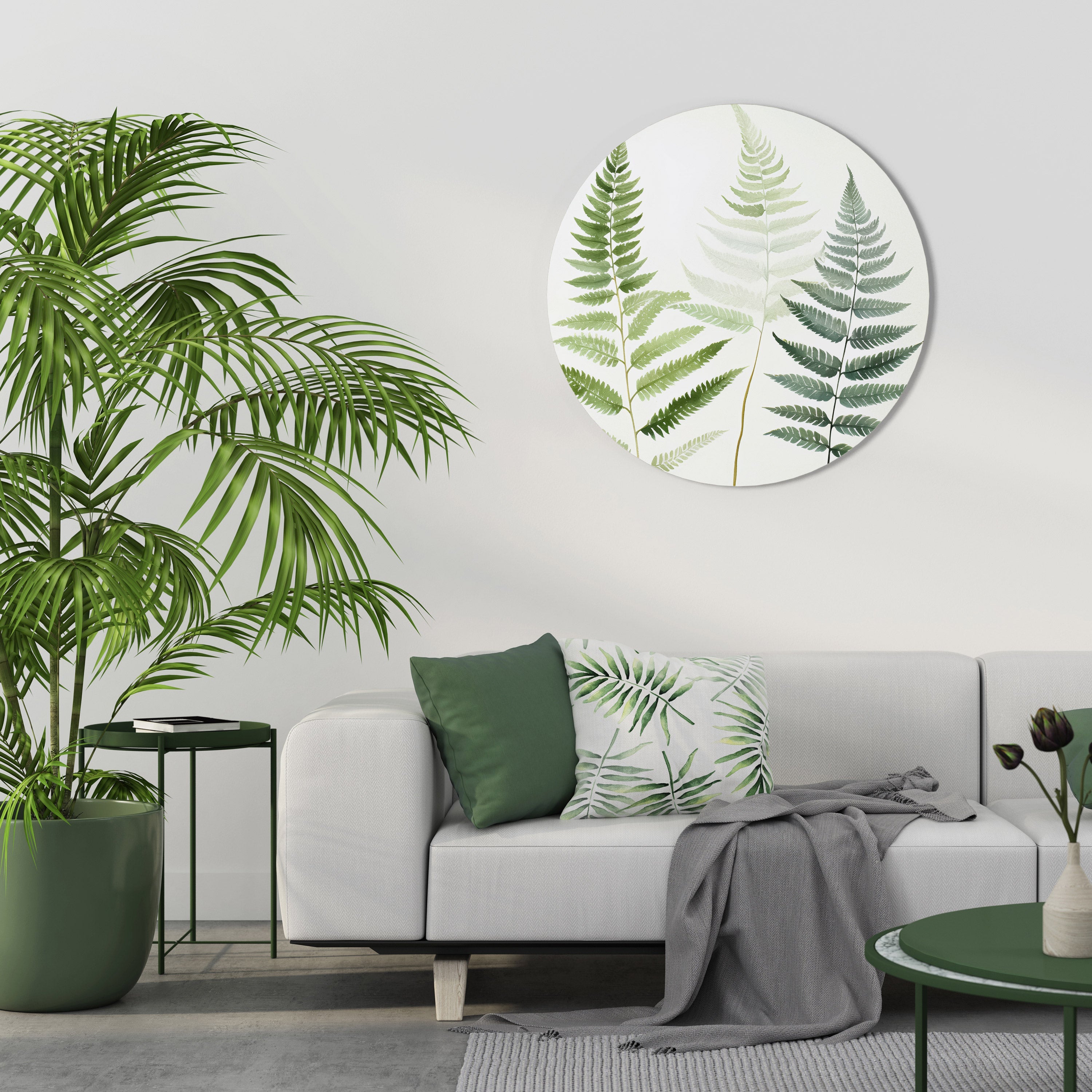 FERN MAJESTY Quadro Redondo Decorativo