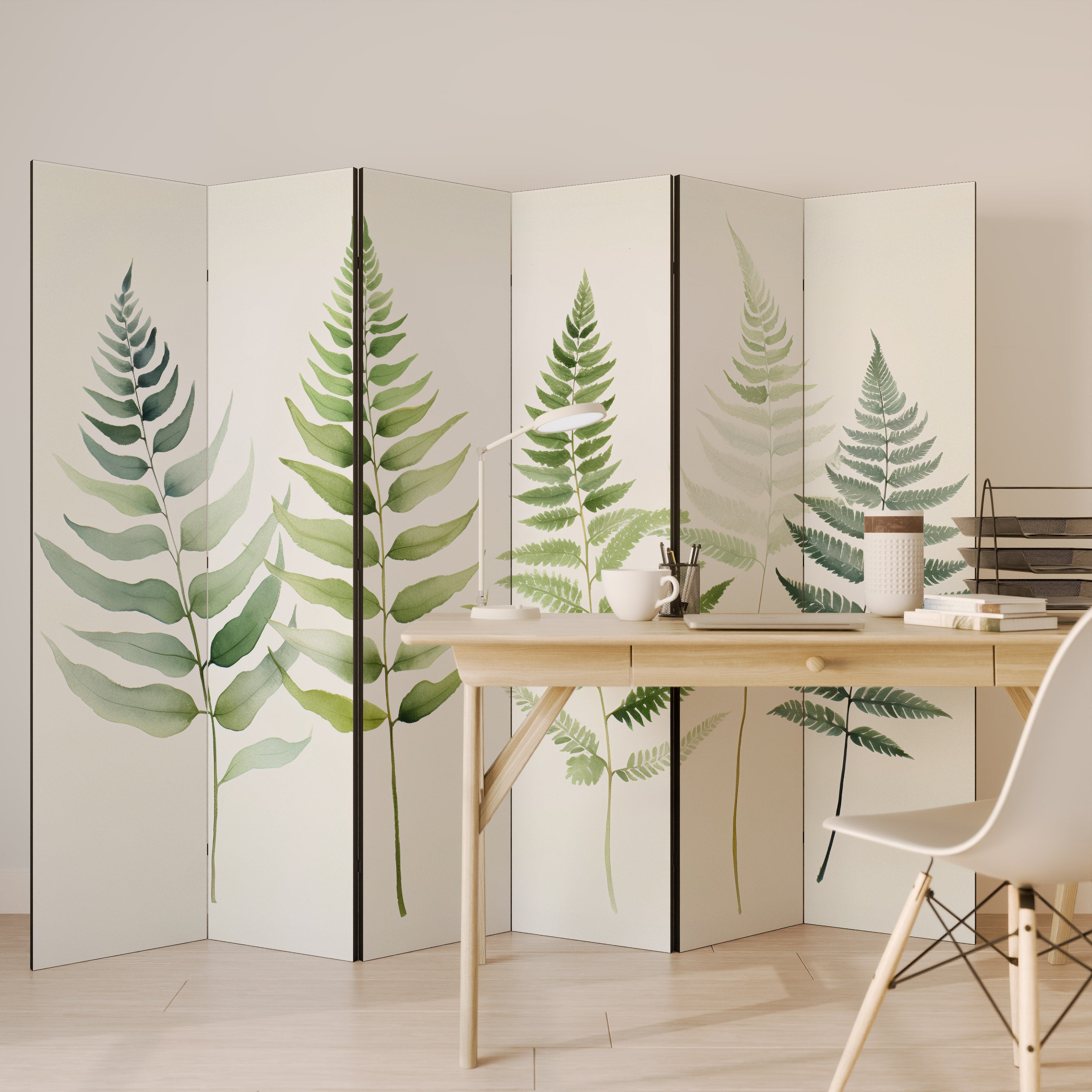 FERN MAJESTY Decorative 6-Panel Room Divider