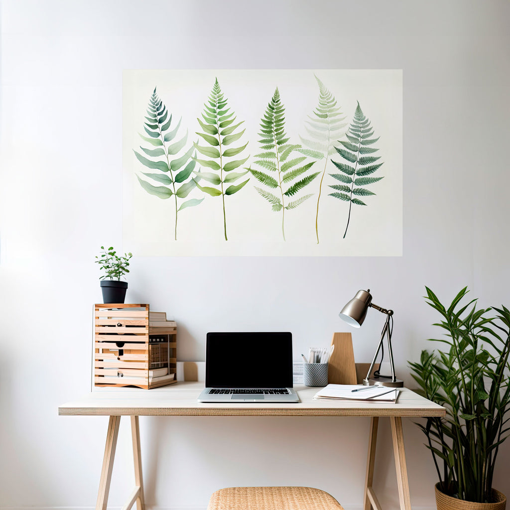 FERN MAJESTY Peel and Stick Horizontal Poster