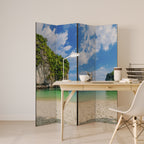 SUN-KISSED HAVEN Decorative 4-Panel Room Divider