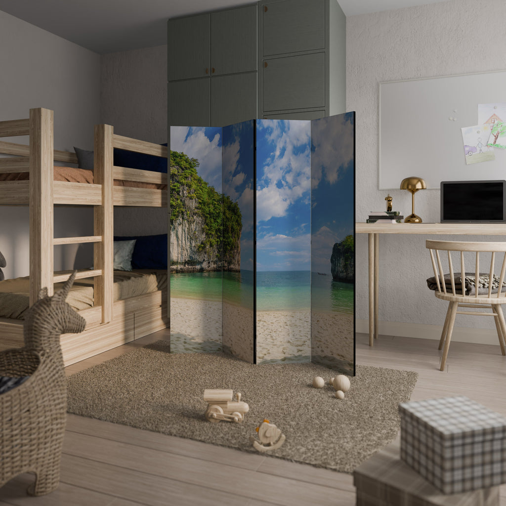 SUN-KISSED HAVEN Decorative 4-Panel Room Divider