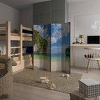 SUN-KISSED HAVEN Decorative 4-Panel Room Divider