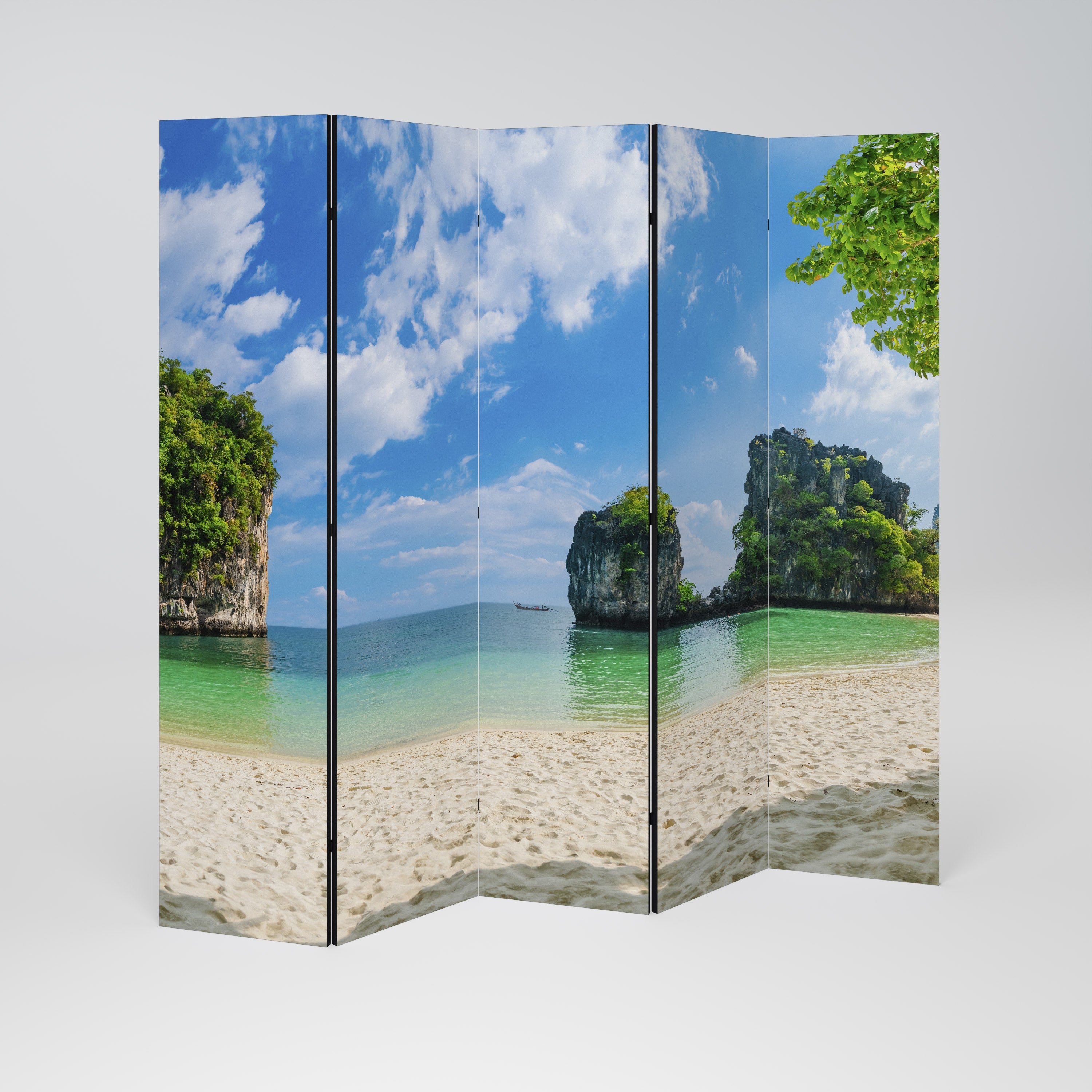 SUN-KISSED HAVEN Decorative 5-Panel Room Divider