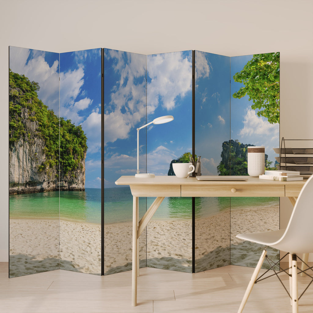 SUN-KISSED HAVEN Decorative 6-Panel Room Divider