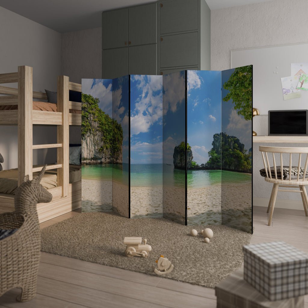 SUN-KISSED HAVEN Decorative 6-Panel Room Divider