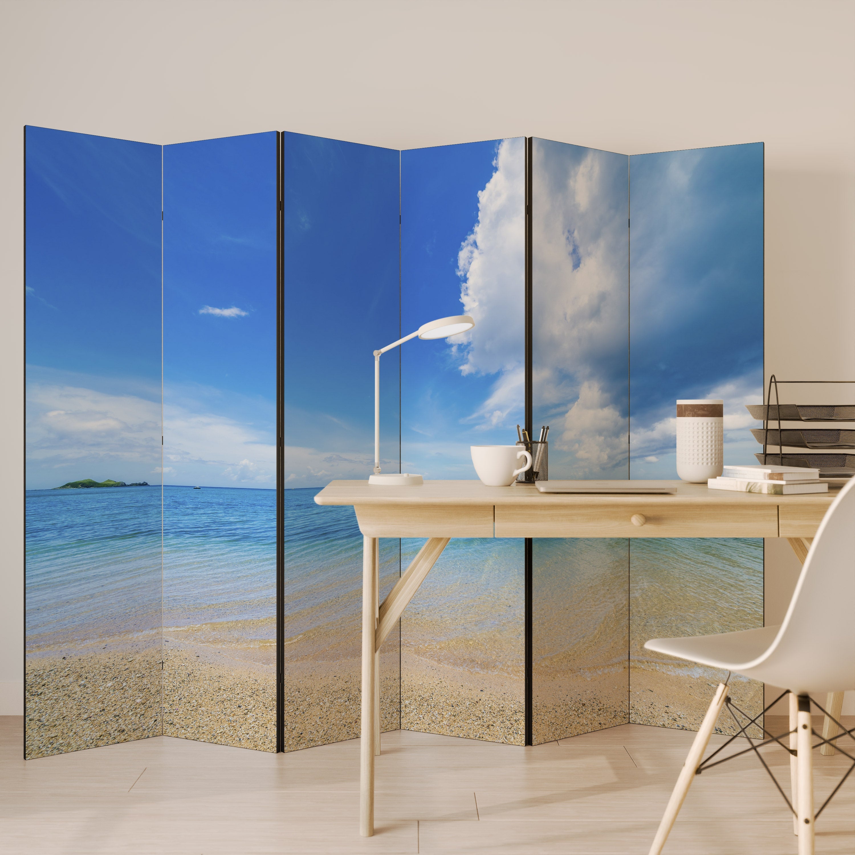 TIDES OF TIME Decorative 6-Panel Room Divider