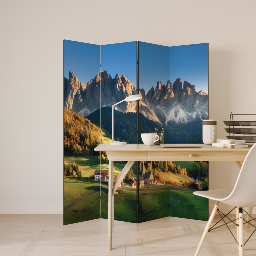 MOUNTAIN DREAMSCAPE Decorative 4-Panel Room Divider