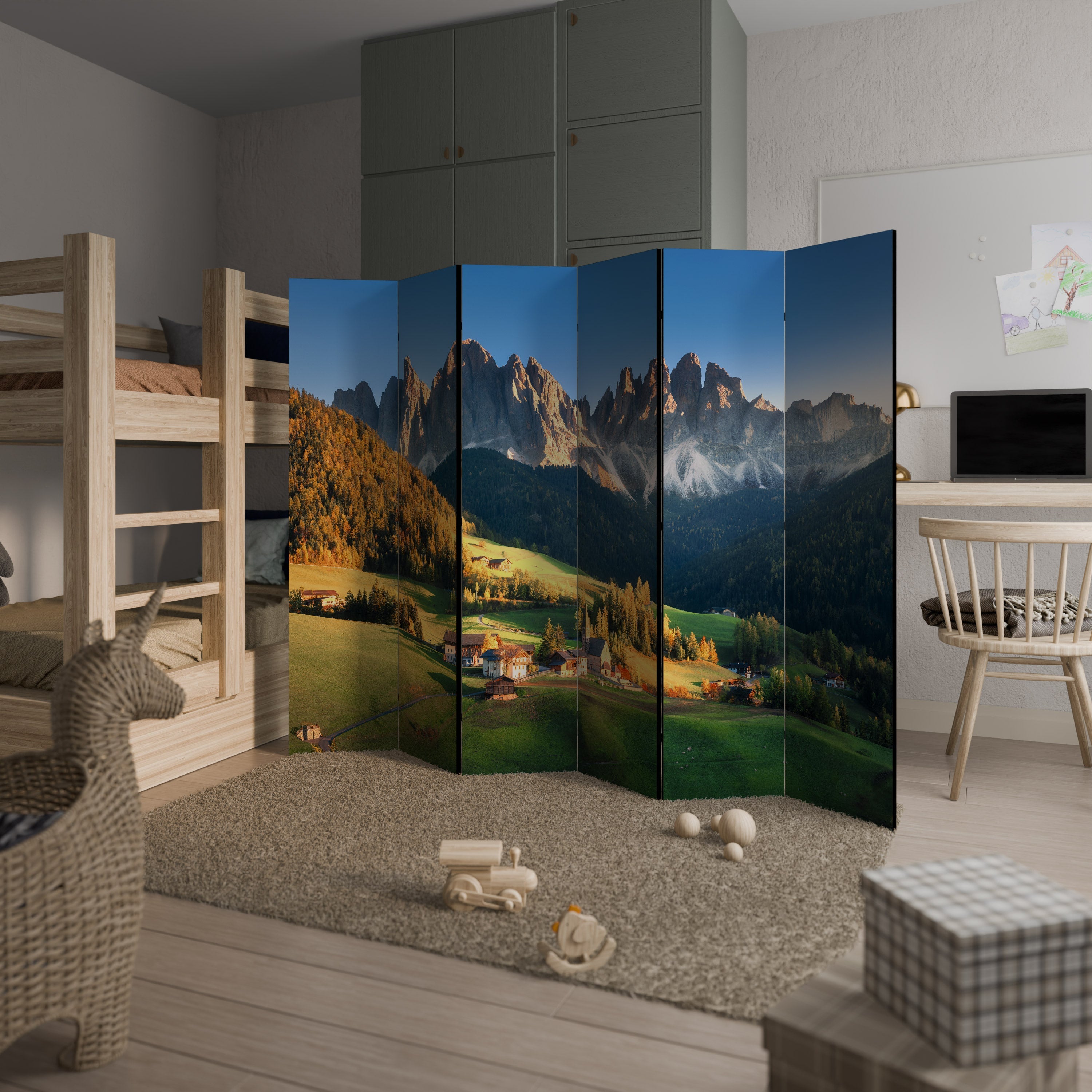 MOUNTAIN DREAMSCAPE Decorative 6-Panel Room Divider