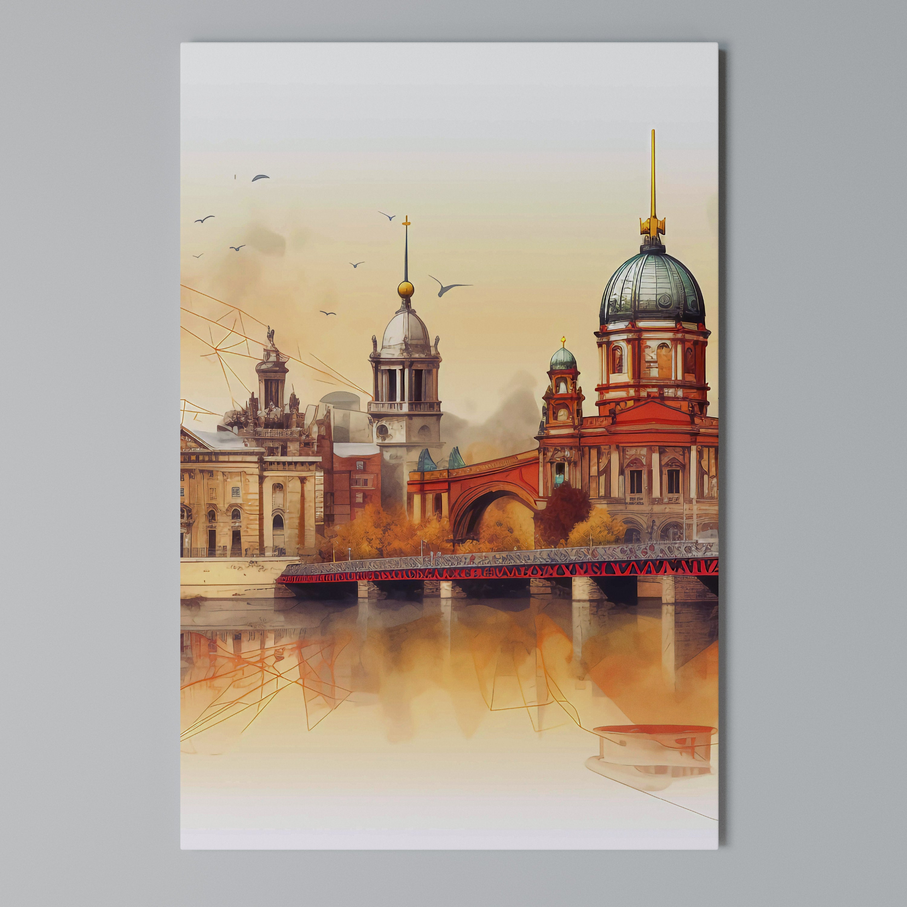 BERLIN SPIRIT Quadro em tela vertical