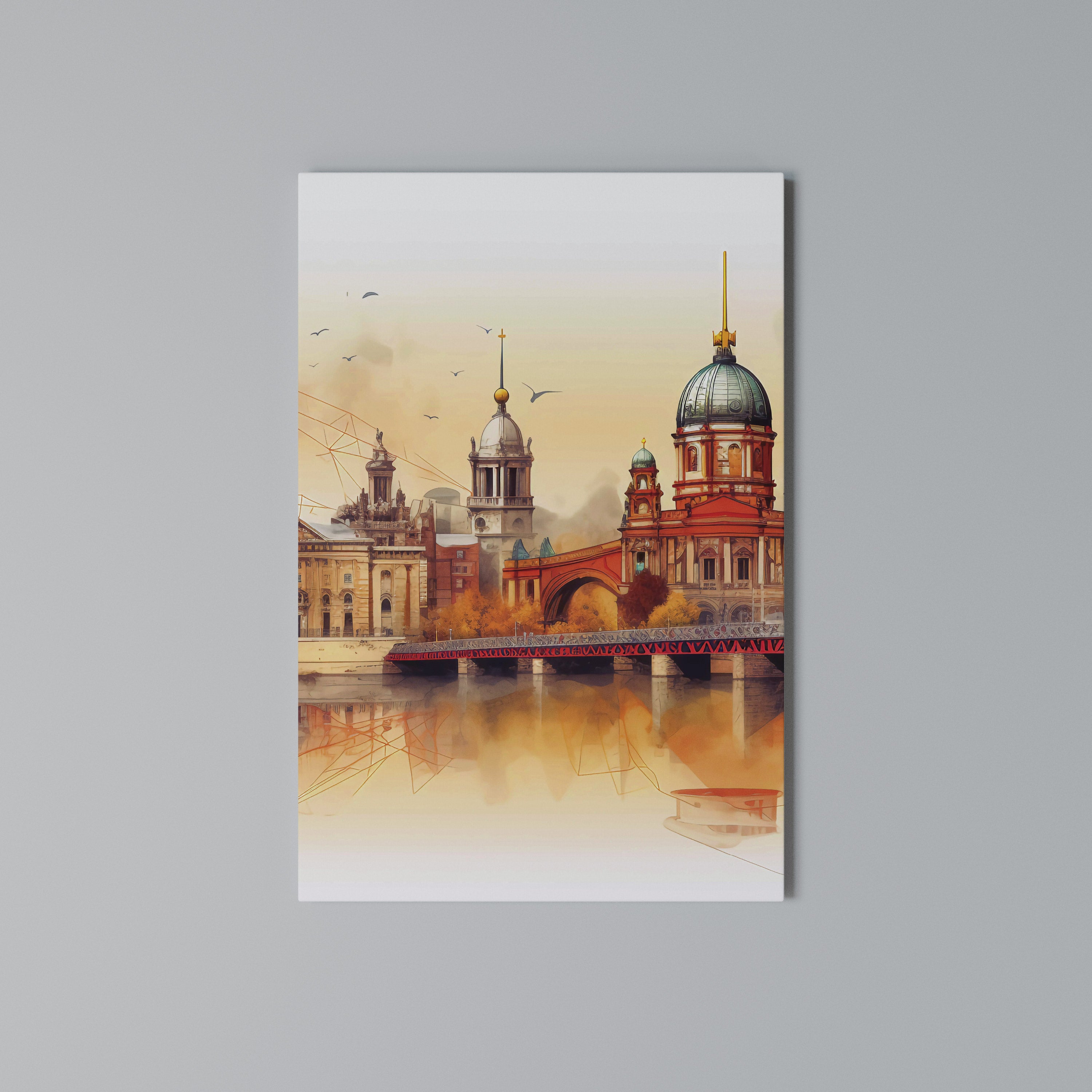 BERLIN SPIRIT Quadro em tela vertical