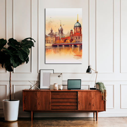 BERLIN SPIRIT Quadro em tela vertical