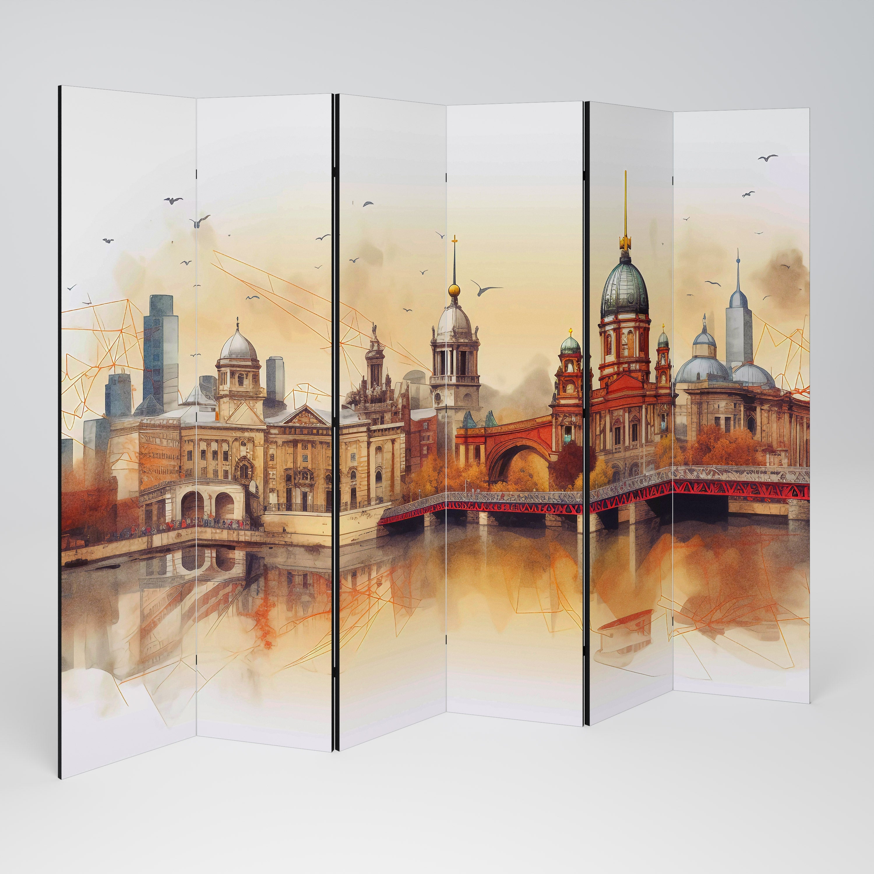 BERLIN SPIRIT Decorative 6-Panel Room Divider