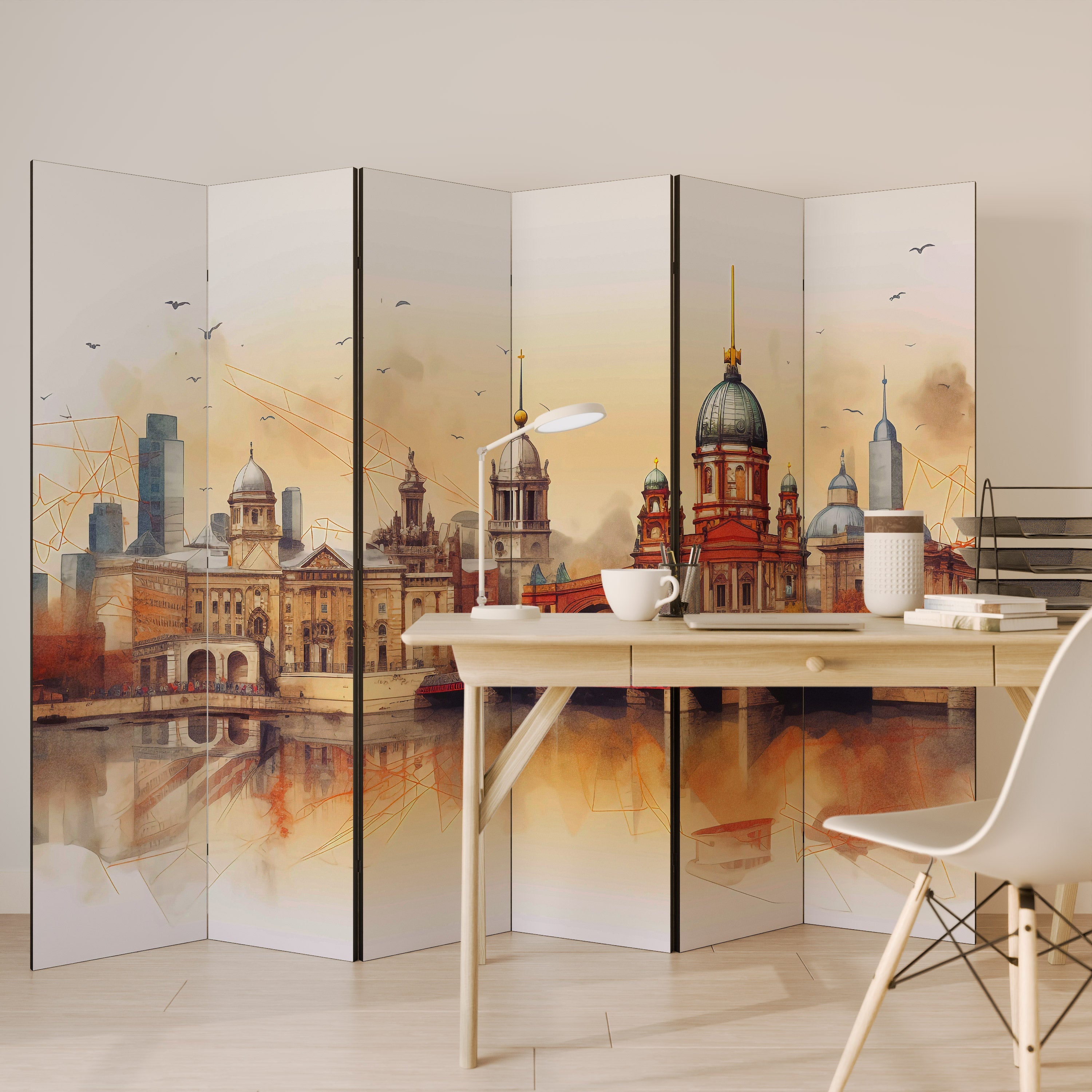 BERLIN SPIRIT Decorative 6-Panel Room Divider