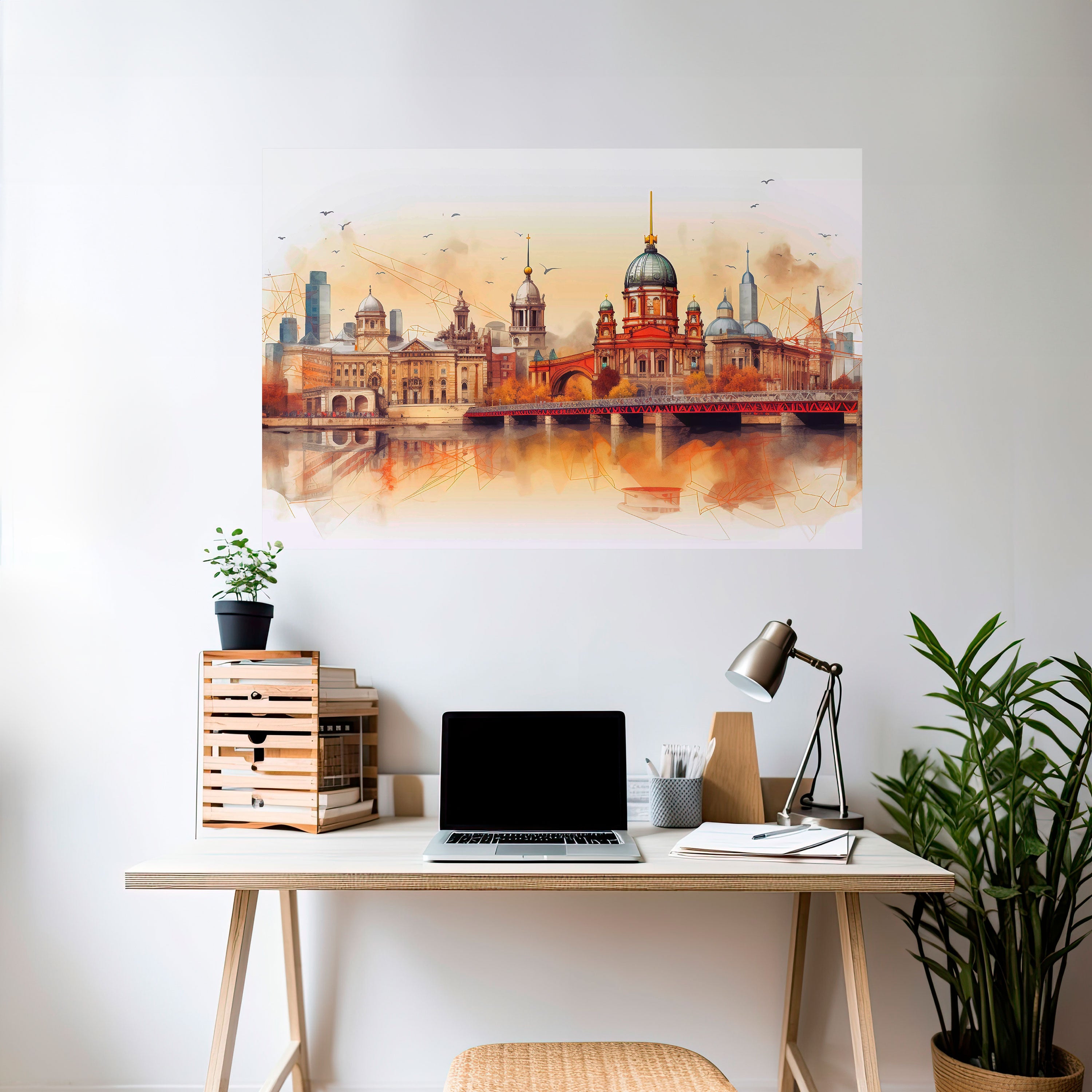 BERLIN SPIRIT Peel and Stick Horizontal Poster