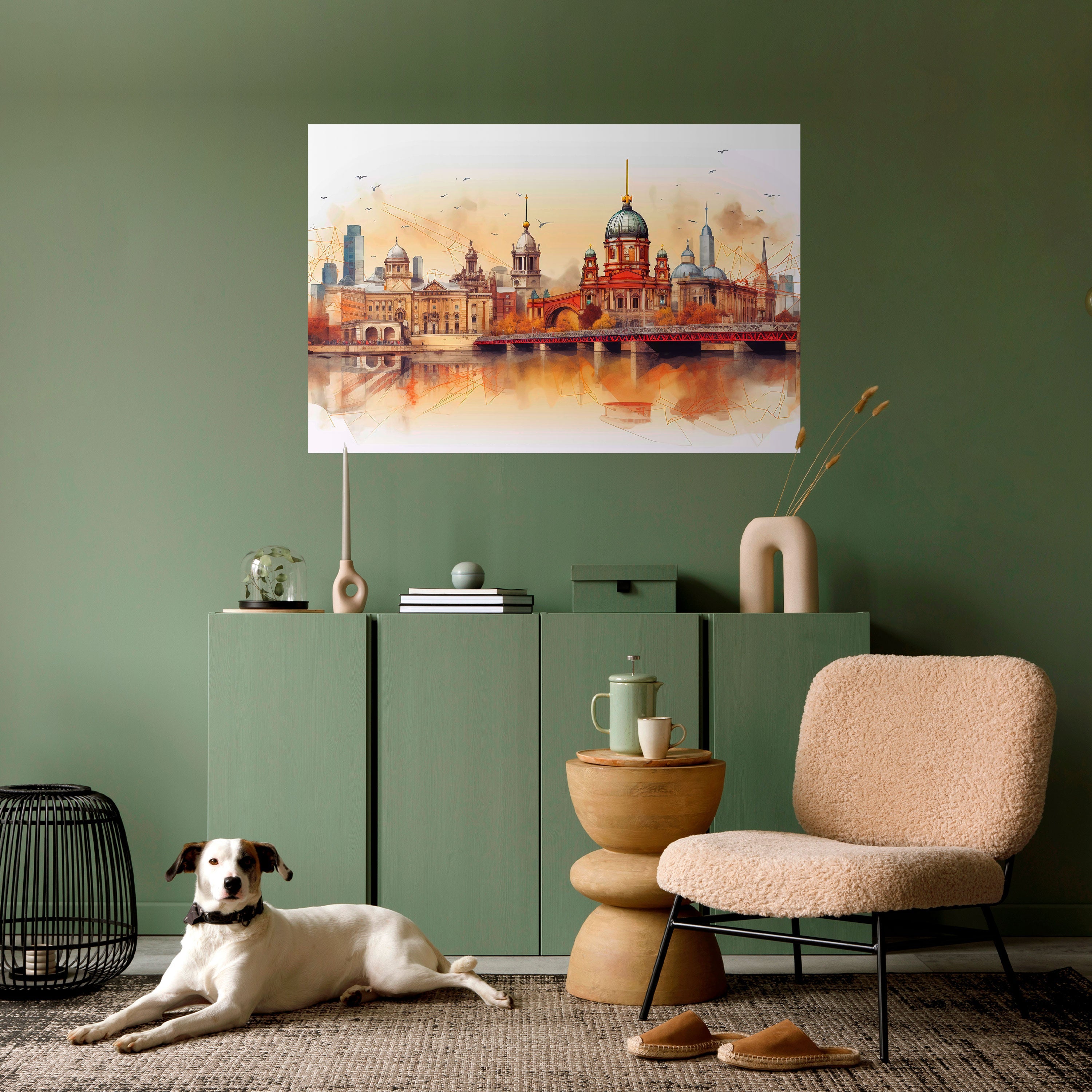BERLIN SPIRIT Peel and Stick Horizontal Poster
