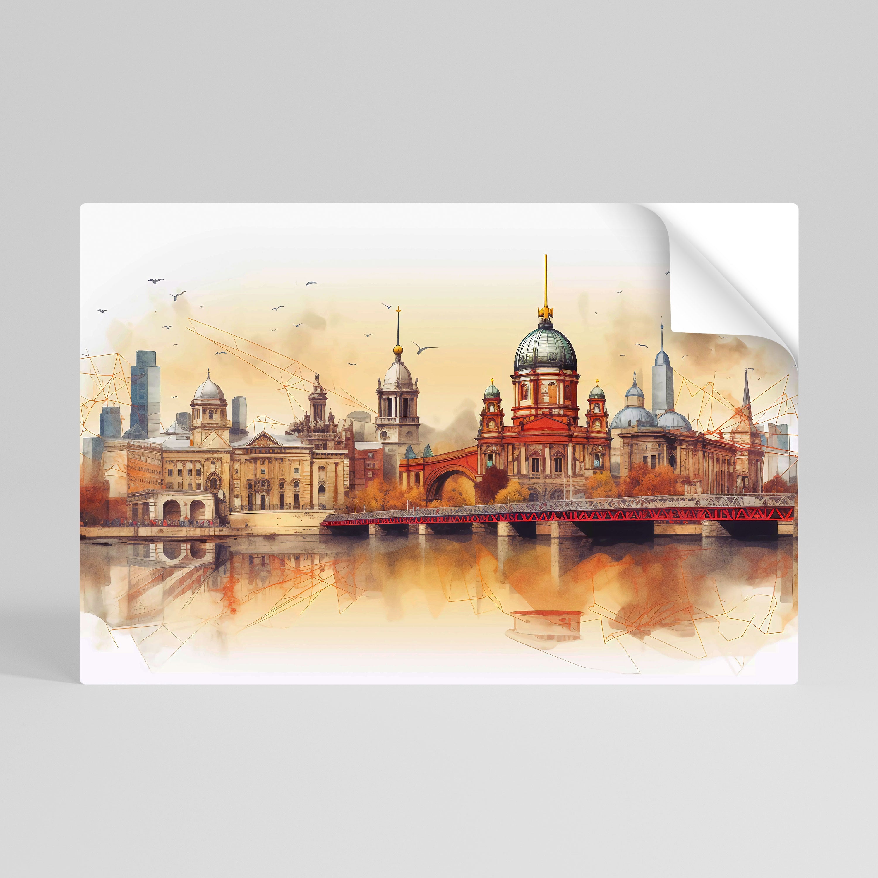 BERLIN SPIRIT Peel and Stick Horizontal Poster
