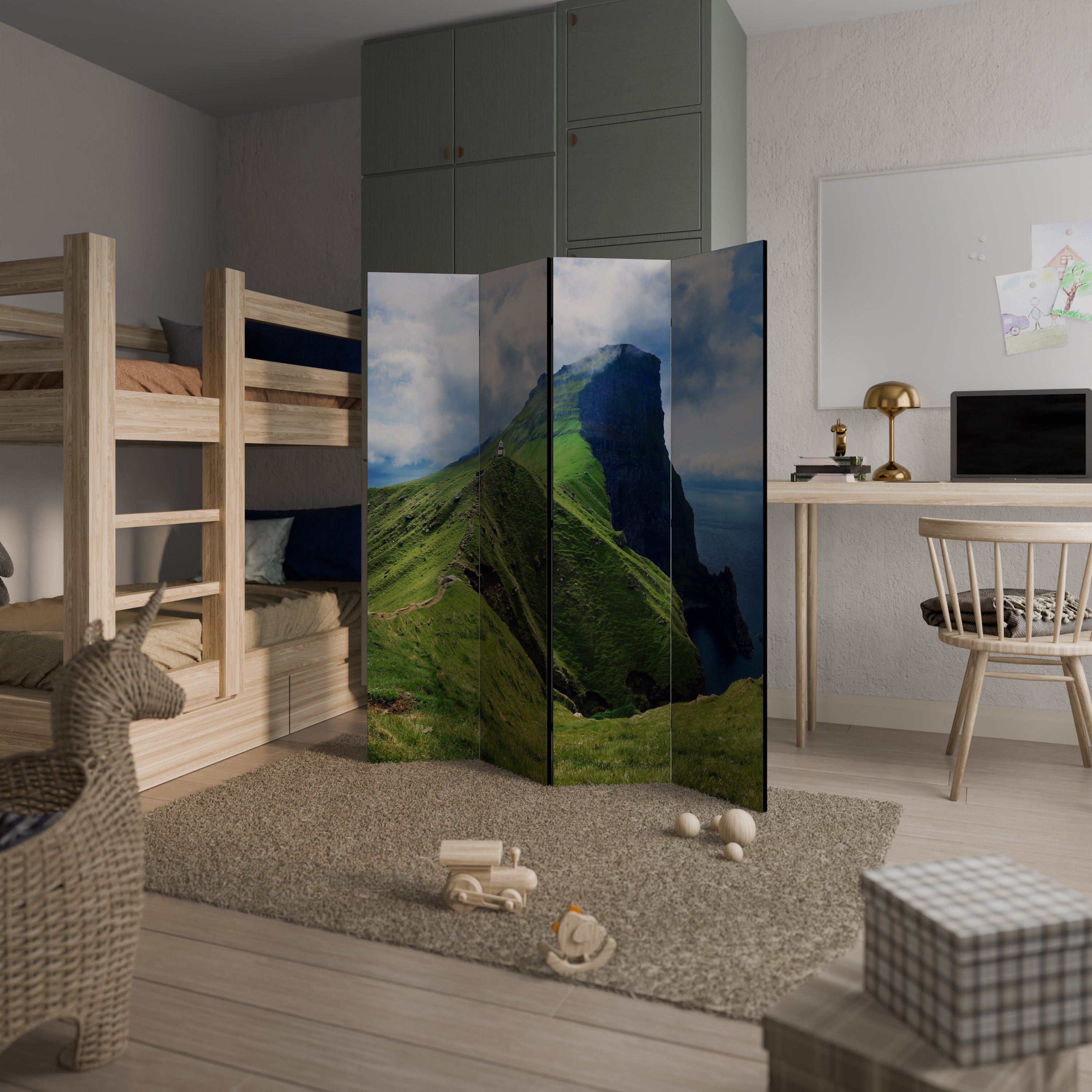 CLIFFS OF TRANQUILITY 4-Panel Room Divider