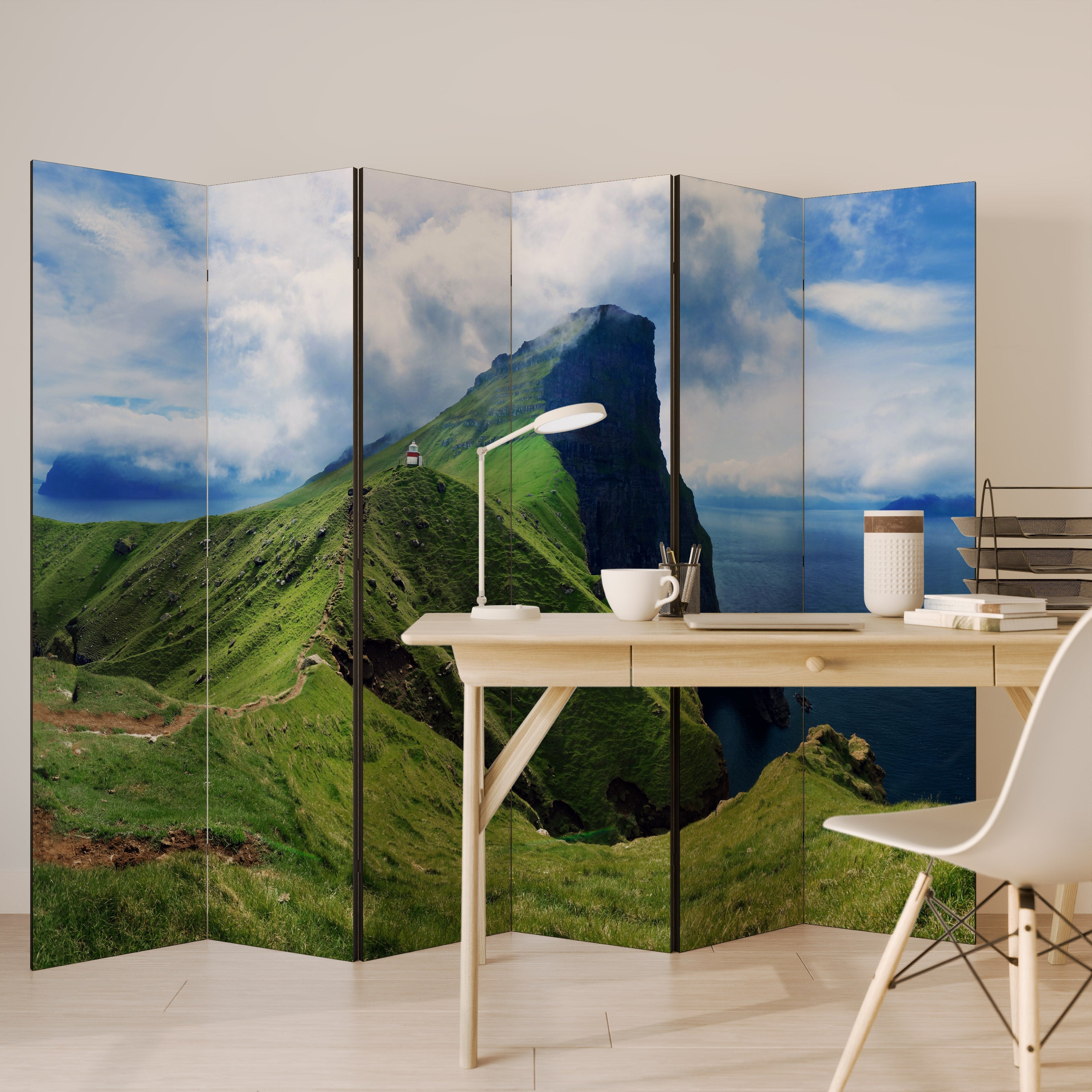 CLIFFS OF TRANQUILITY Decorative 6-Panel Room Divider