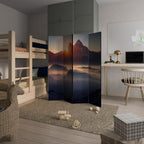 MOUNTAINS AT DAWN Biombo Decorativo de 4 Painéis
