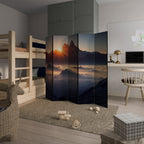 MOUNTAINS AT DAWN Decorative 5-Panel Room Divider