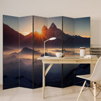 MOUNTAINS AT DAWN 6-Panel Room Divider