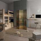 GILDING HOURS Biombo Decorativo de 3 Painéis