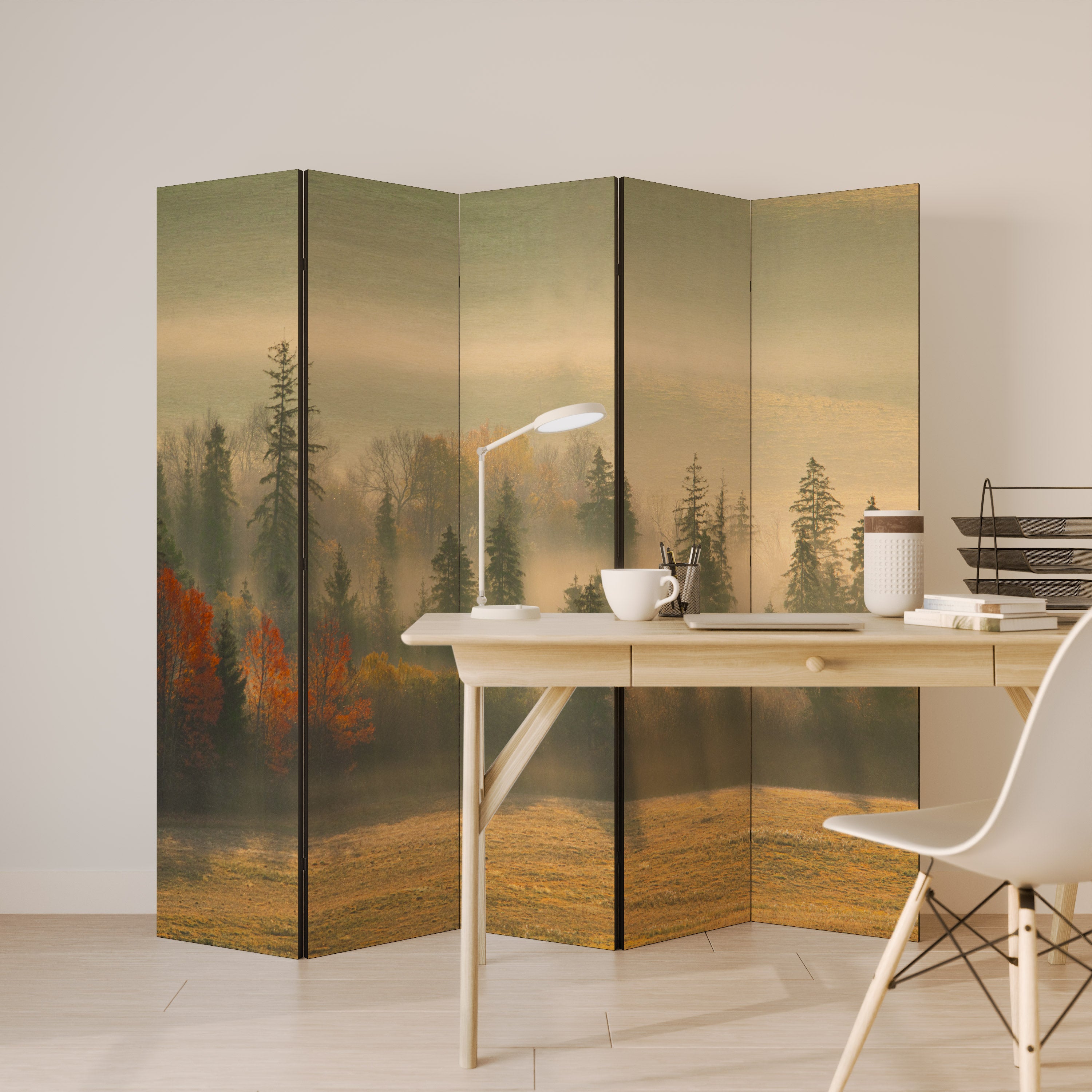 GILDING HOURS Biombo de 5 Painéis