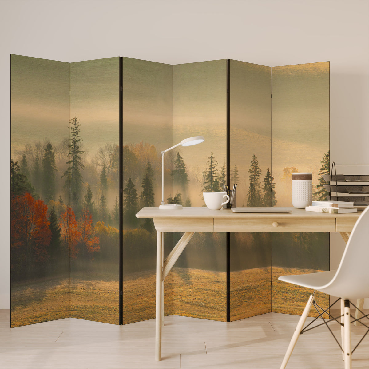 GILDING HOURS Biombo de 6 Painéis