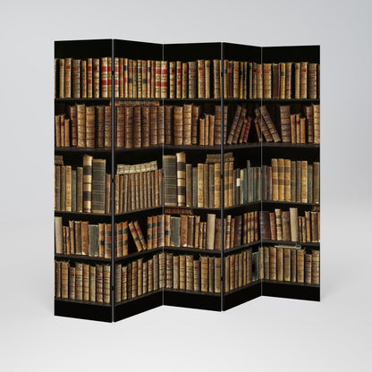 SHELVES OF TIME Biombo de 5 Painéis