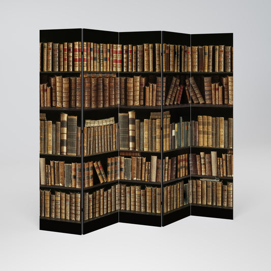 SHELVES OF TIME Biombo de 5 Painéis