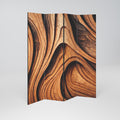 WOODEN WAVES UNFOLDED Decorative 4-Panel Room Divider