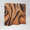 WOODEN WAVES UNFOLDED Decorative 5-Panel Room Divider