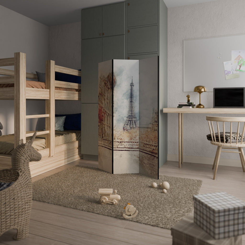 PARISIAN DAYDREAM Biombo Decorativo de 3 Painéis