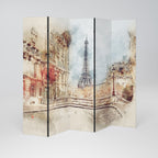 PARISIAN DAYDREAM Biombo de 5 Painéis