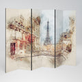 PARISIAN DAYDREAM Biombo Decorativo de 6 Painéis
