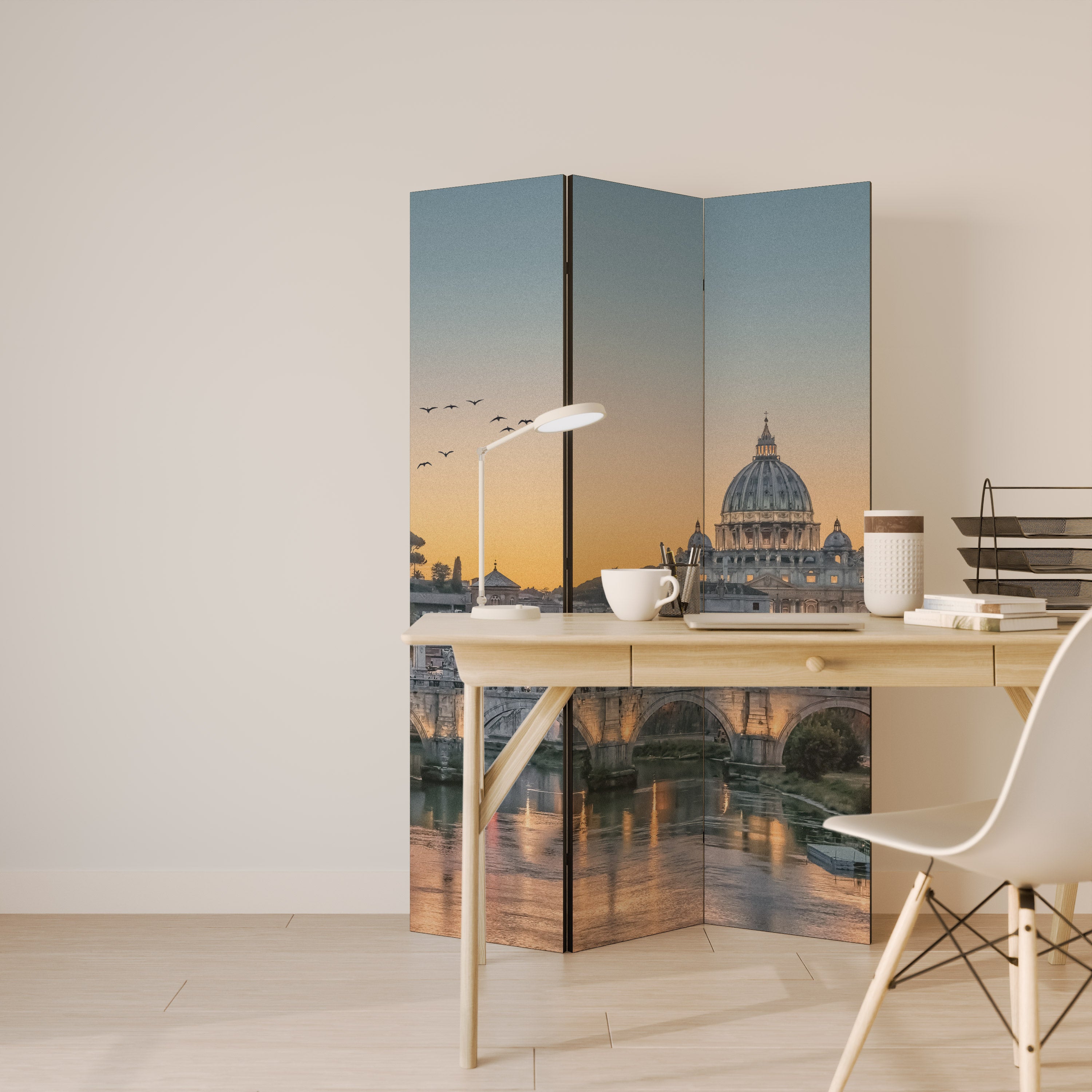 REFLECTIONS OF ROME Biombo Decorativo de 3 Painéis