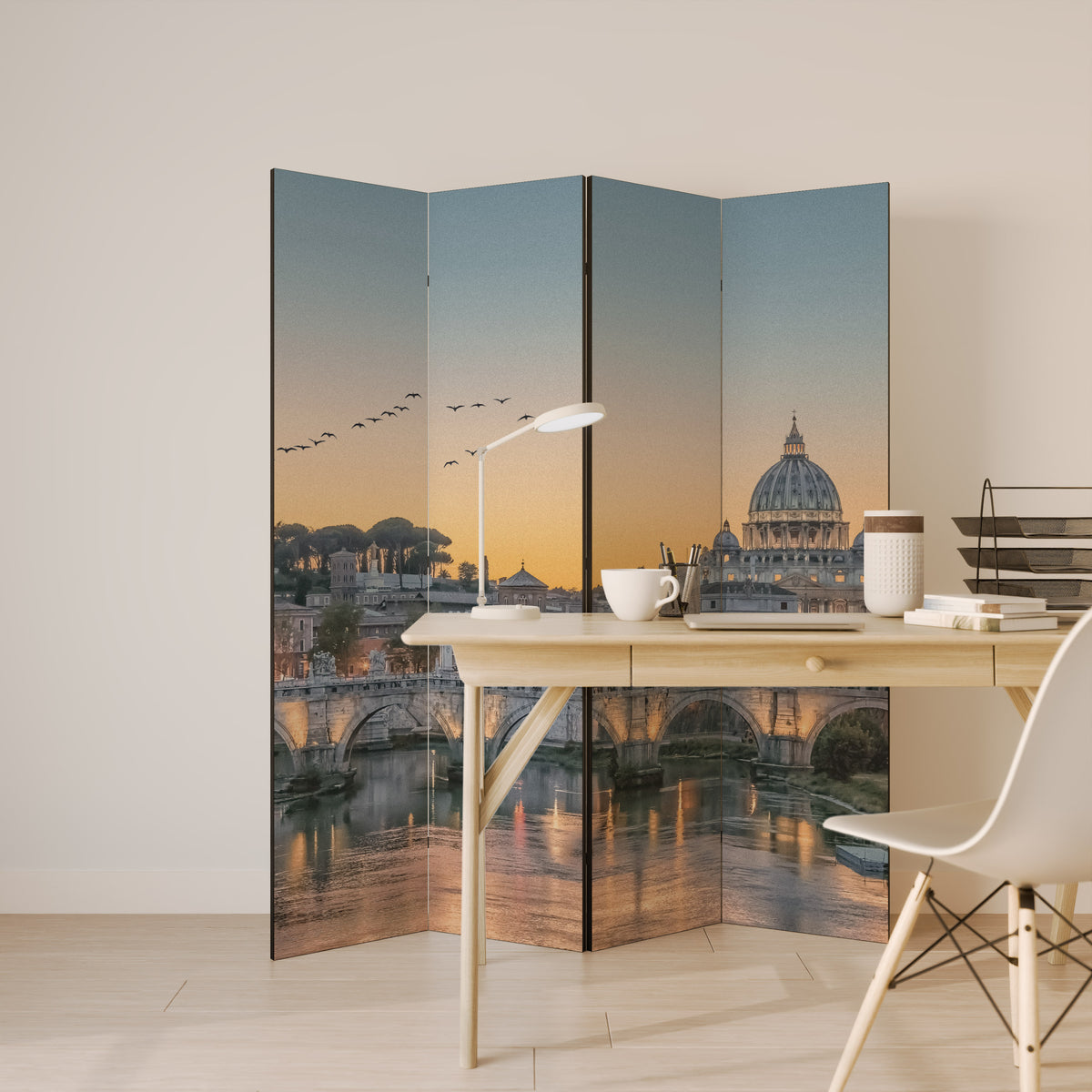 REFLECTIONS OF ROME Biombo de 4 Painéis