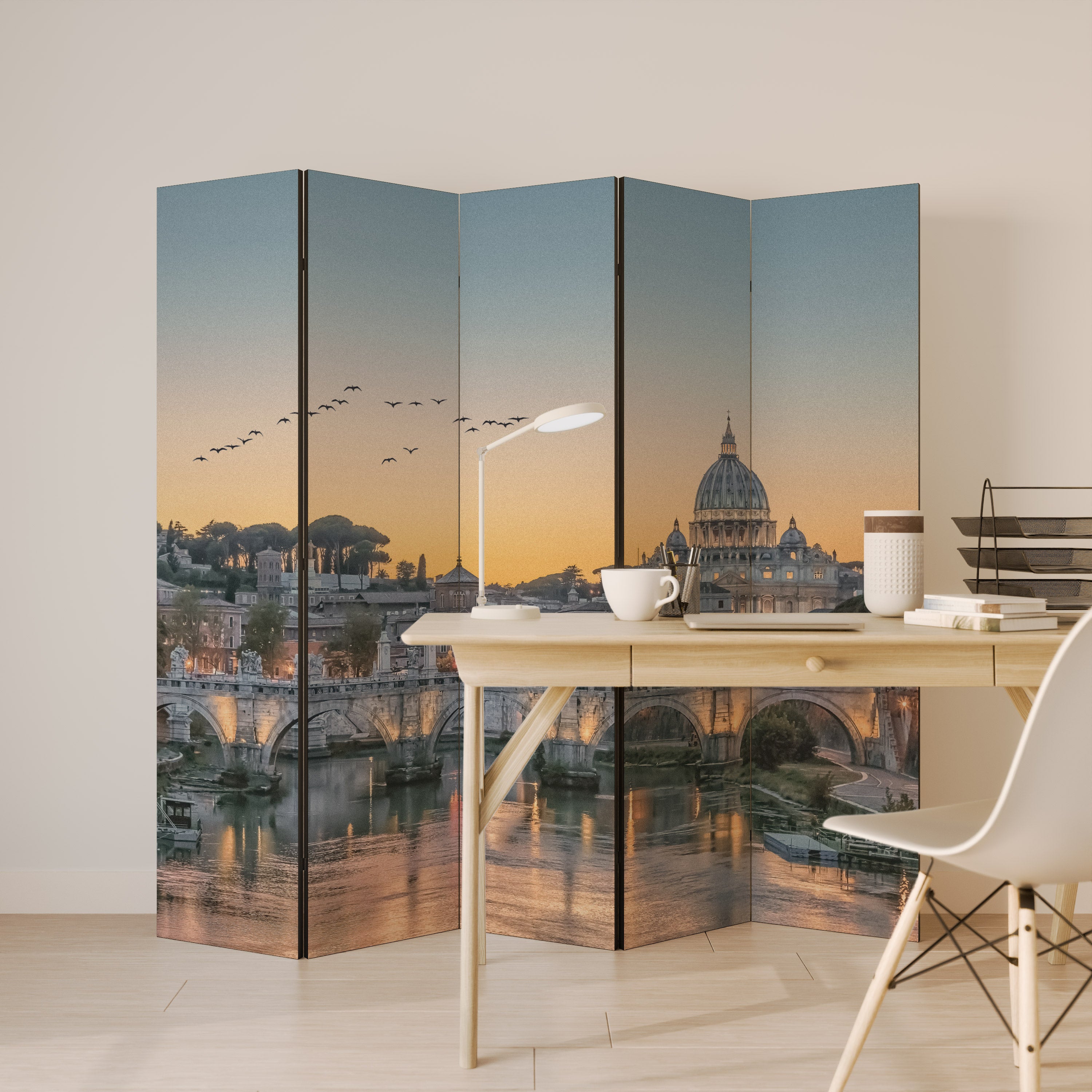 REFLECTIONS OF ROME Biombo de 5 Painéis