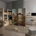 MARVELS OF THE PAST Decorative 4-Panel Room Divider