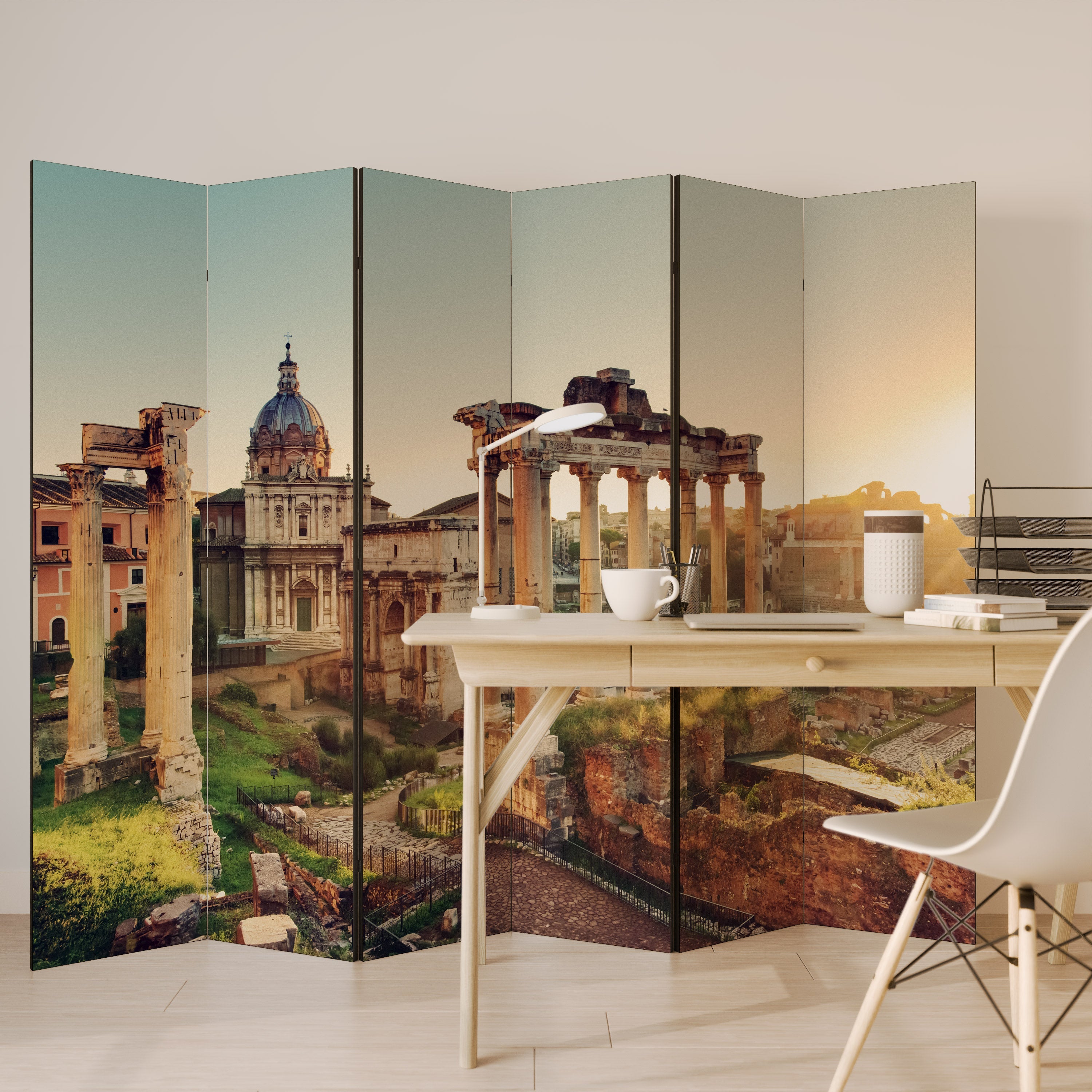 MARVELS OF THE PAST Decorative 6-Panel Room Divider