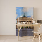 PILLARS OF MEMORY Biombo Decorativo de 3 Painéis