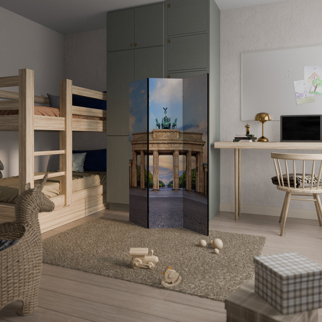 PILLARS OF MEMORY Biombo Decorativo de 3 Painéis