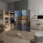 PILLARS OF MEMORY Biombo Decorativo de 4 Painéis