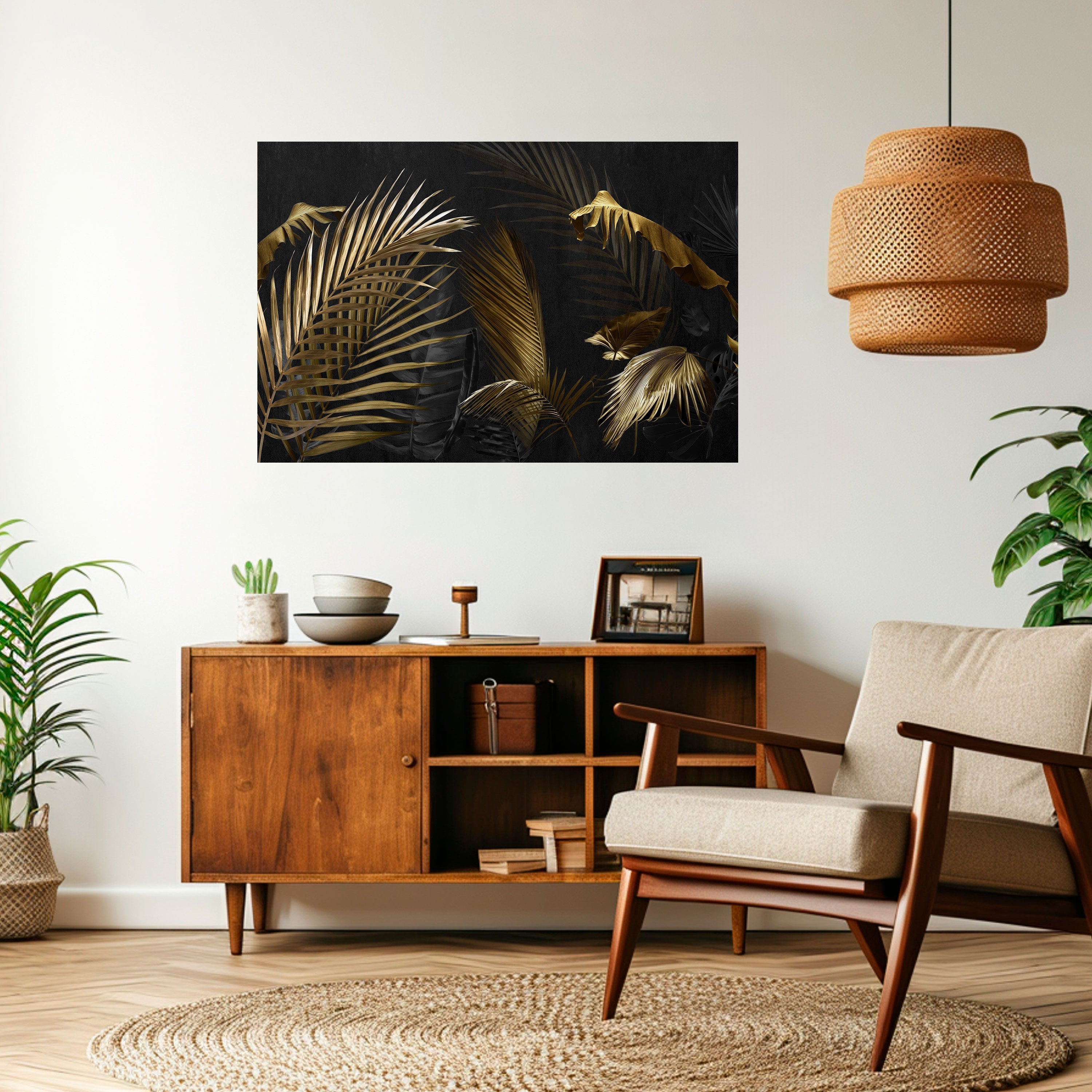 ELEGANCE IN DARKNESS Peel and Stick Horizontal Poster