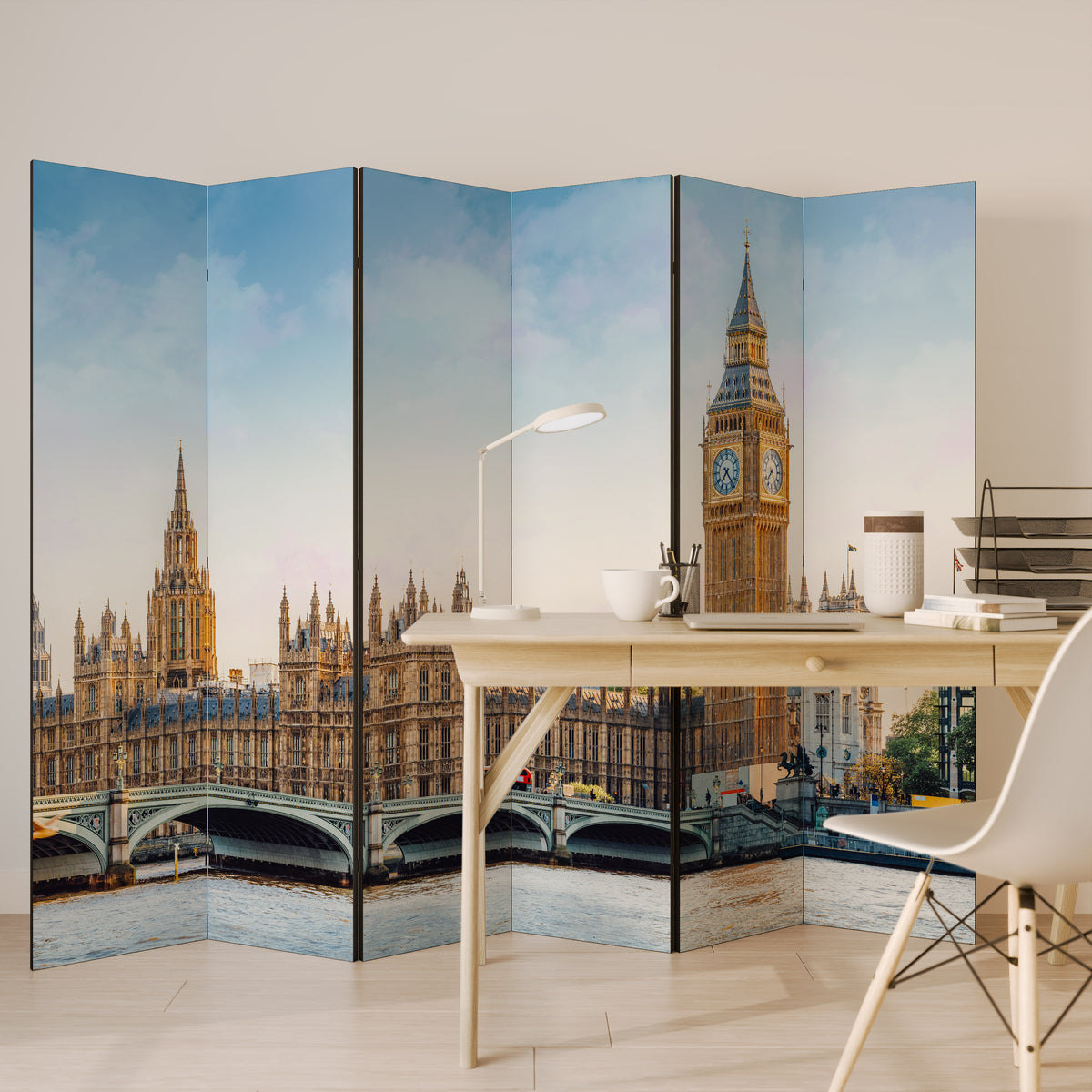 TIMELESS LONDON ELEGANCE Biombo de 6 Painéis