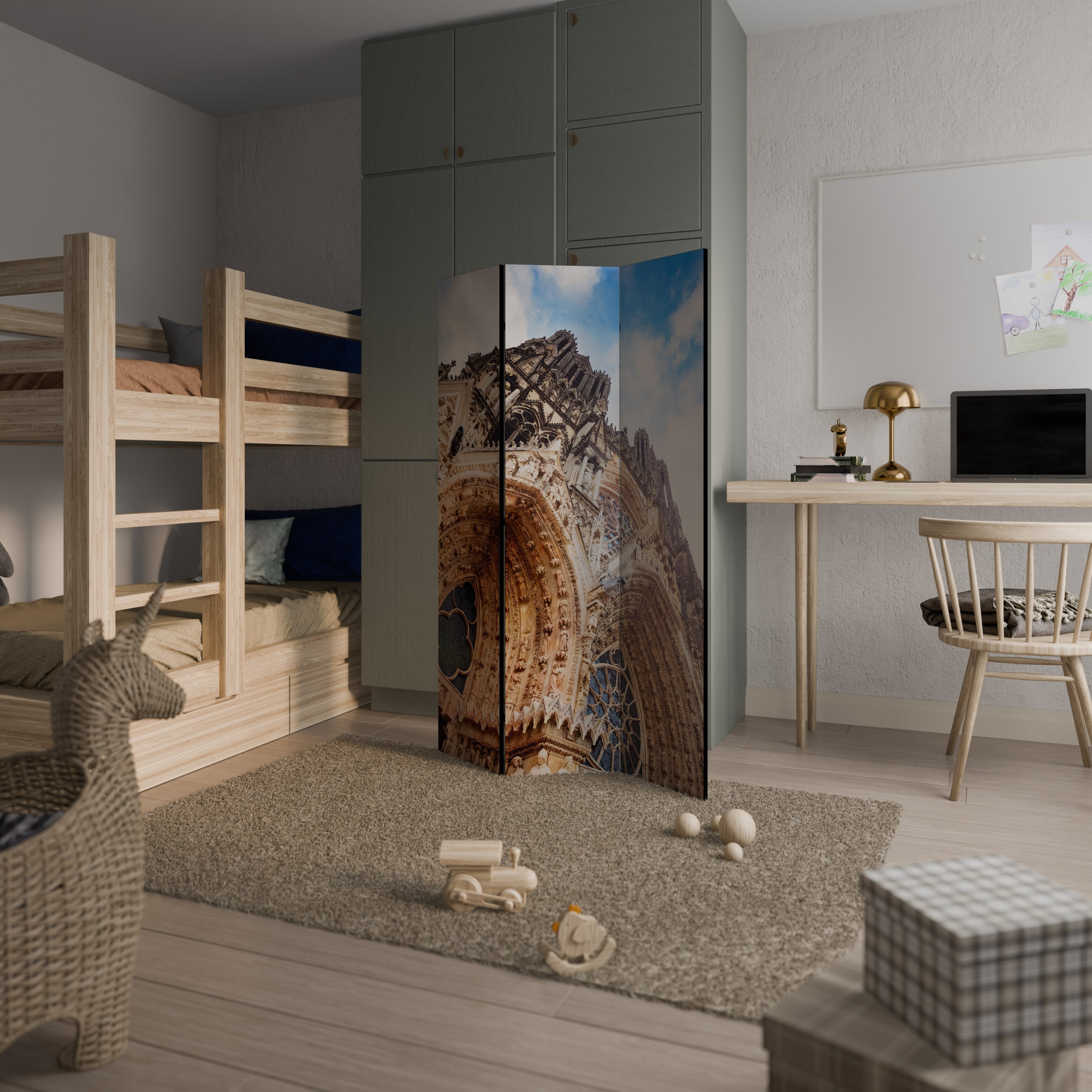 MYSTICAL ANGLES REVEALED Biombo Decorativo de 3 Painéis