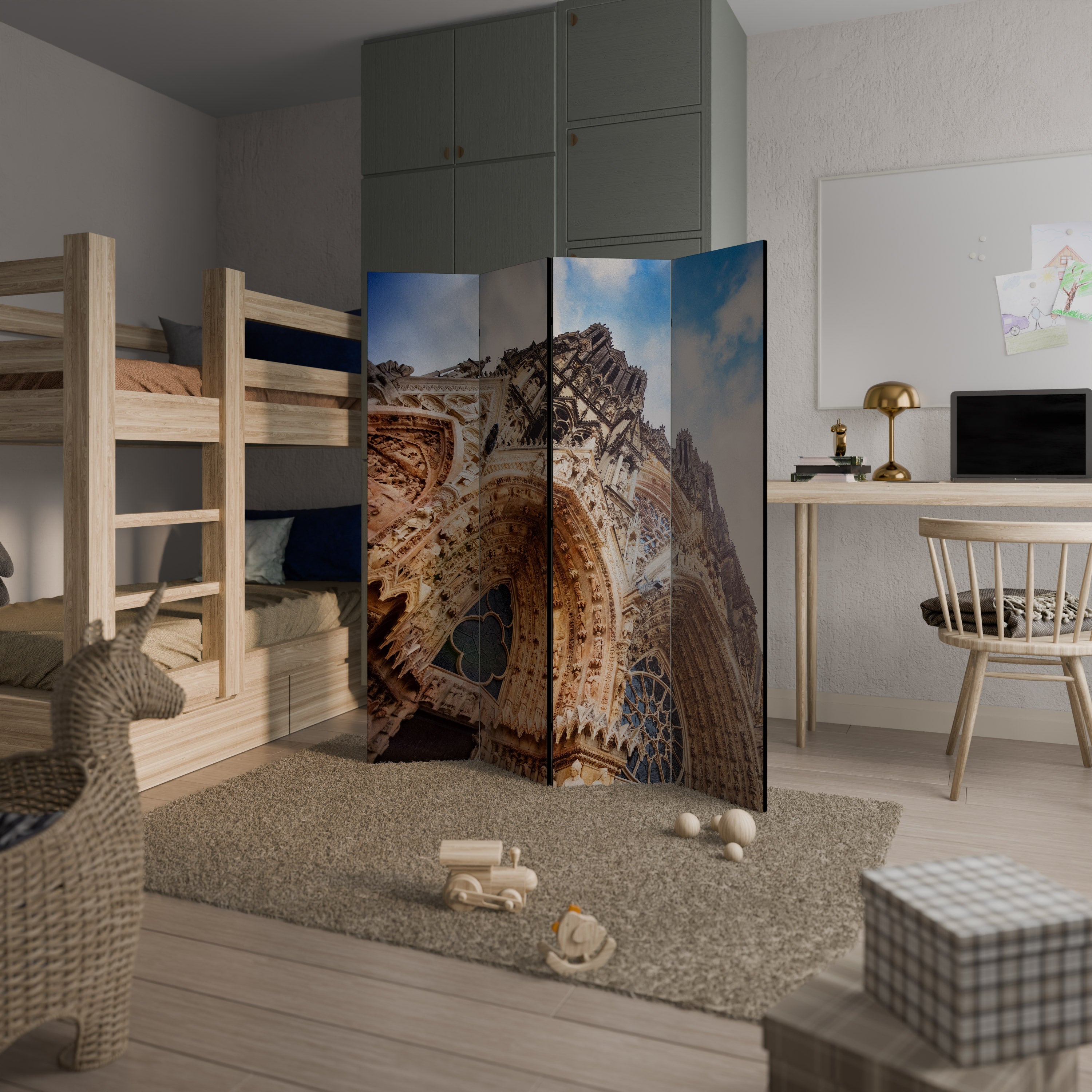 MYSTICAL ANGLES REVEALED Biombo Decorativo de 4 Painéis