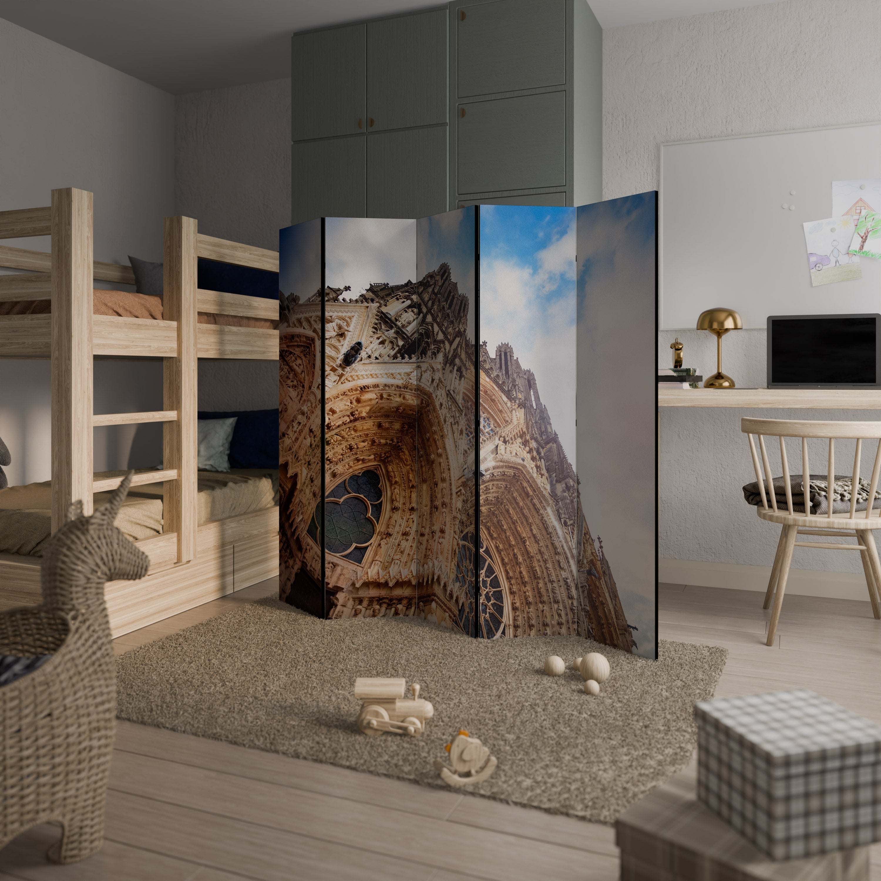 MYSTICAL ANGLES REVEALED Decorative 5-Panel Room Divider