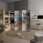 MYSTICAL CITYSCAPE RELIC 4-Panel Room Divider